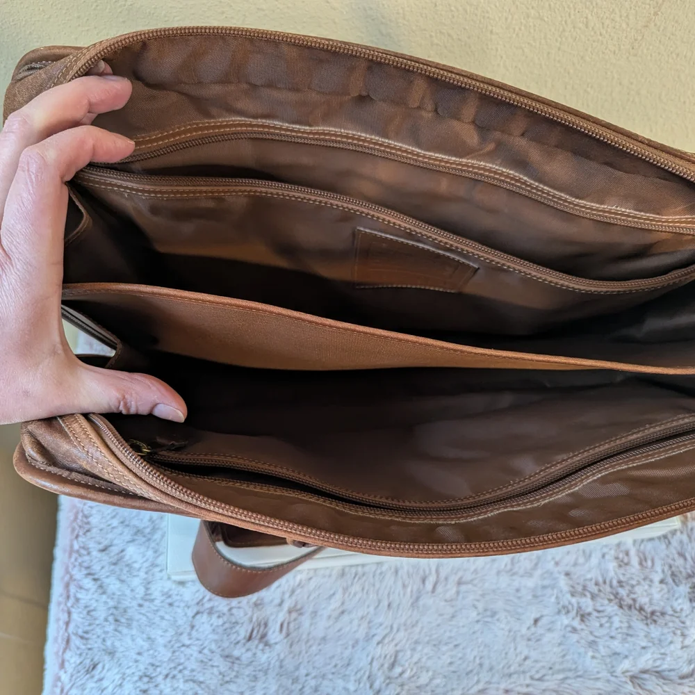 Coach Brown Leather Briefcase